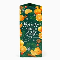 Пакет под бутылку, треугольный &laquo;Новый год&raquo;, 13 х 32 х 11.3 см, Новый год