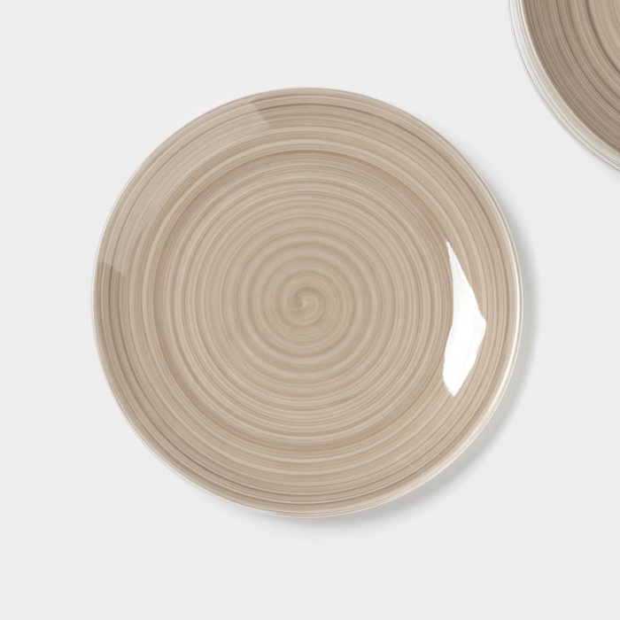 Набор тарелок "Палитра" 6 шт, 19х19х2,1 см, цвет серый