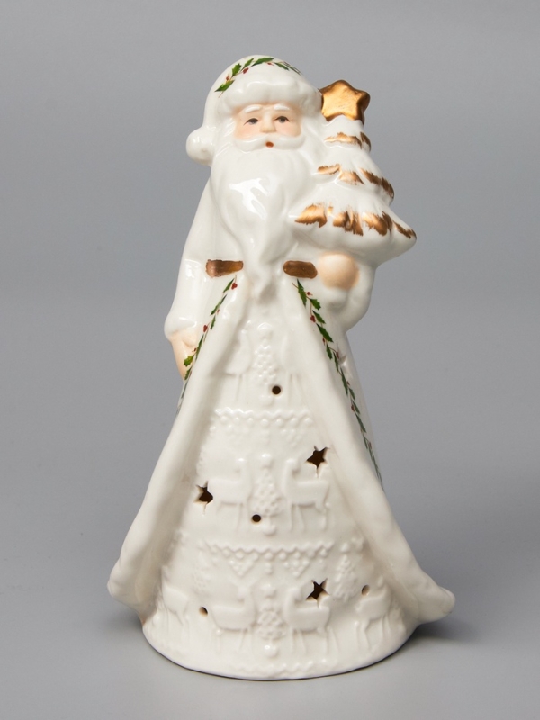 Светодиодная фигура "Дед Мороз в тулупе" 15.7х7.4х5.8, 1 LED, LR44x3(в компл.), Т/БЕЛЫЙ