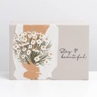 Коробка‒пенал, упаковка подарочная, &laquo;Stay beautiful&raquo;, 22 х 15 х 10 см