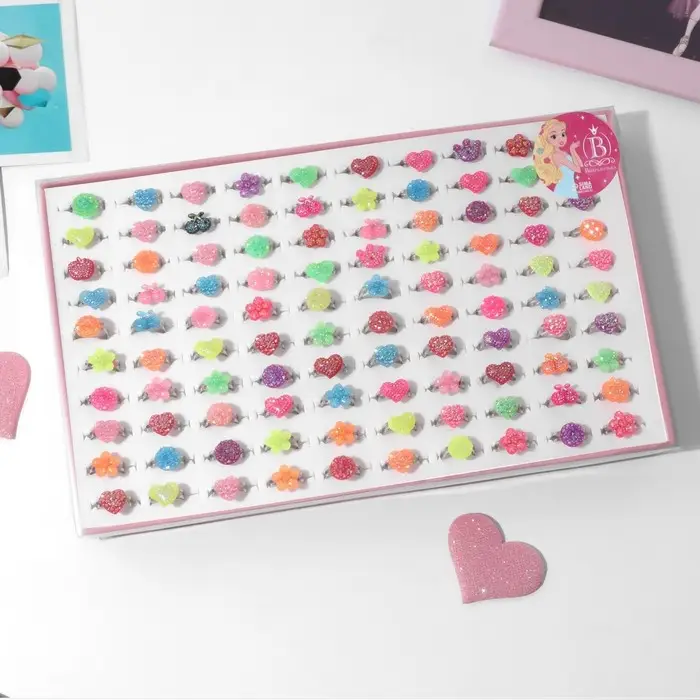 Кольцо &laquo;Выбражулька&raquo; блёстка, МИКС, безразмерное, форма МИКС