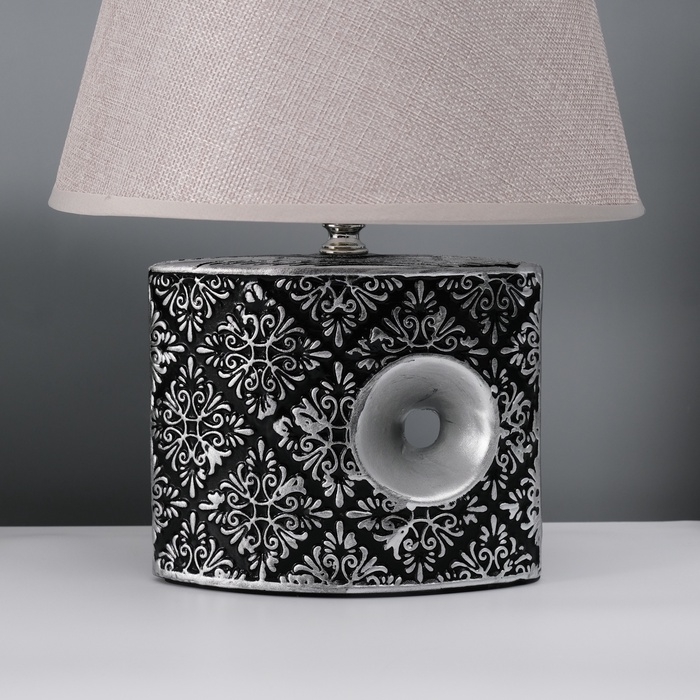 Настольная лампа с абажуром RISALUX &laquo;Данзе&raquo;, Е27, 40 Вт, 25&times;25&times;35 см