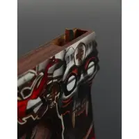 Набор сувенирное оружие &laquo;Красный с золотом&raquo;, автомат, пистолет с глушителем, нож-штык, 3 шт