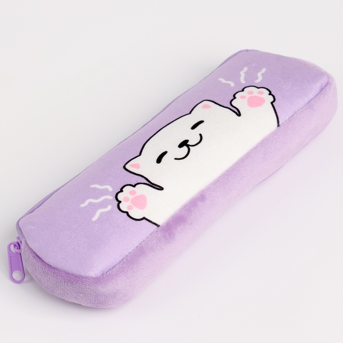 Пенал школьный мягкий "Котик", 6,5*20 см