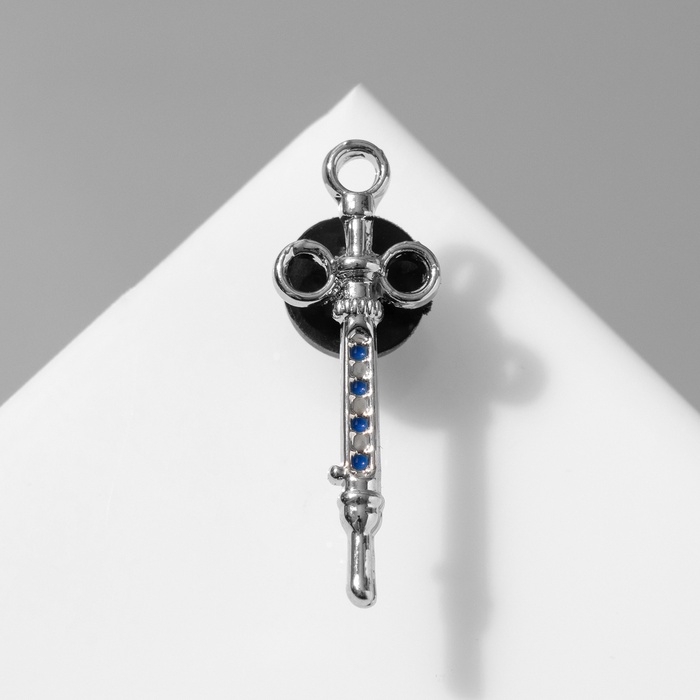 Значок &laquo;Шприц&raquo; карпульный, цвет синий в серебре