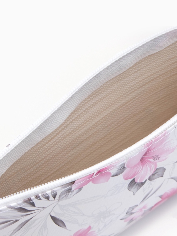 Косметичка на молнии, цвет белый