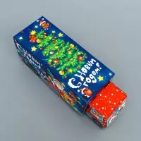 Подарочная коробка Новогодняя Фура &laquo;Новогодний пилотаж&raquo; с анимацией 36&times;15&times;10 см