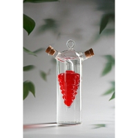 Бутыль стеклянный для соусов и масла 2 в 1 &laquo;Фьюжн. Виноград&raquo;, 300/50 мл, 11&times;6,5&times;18 см