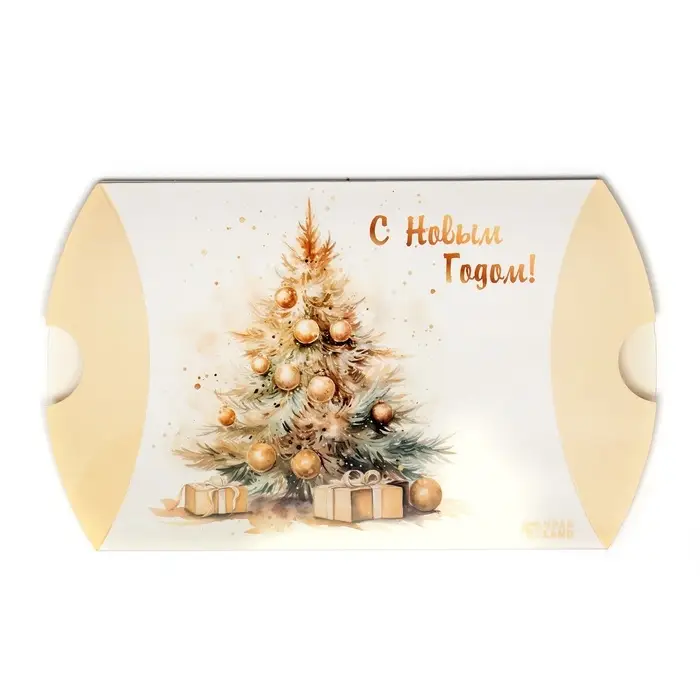 Коробка складная, подарочная новогодняя &laquo;Ёлка в золоте&raquo; 19&times;14&times;4 см