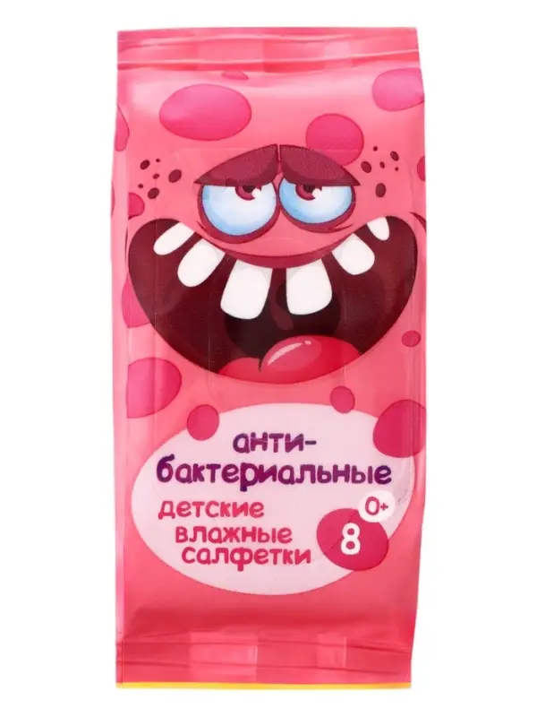 Влажные салфетки Эконом smart №8 дет. а/б mix MINI  4 дизайна