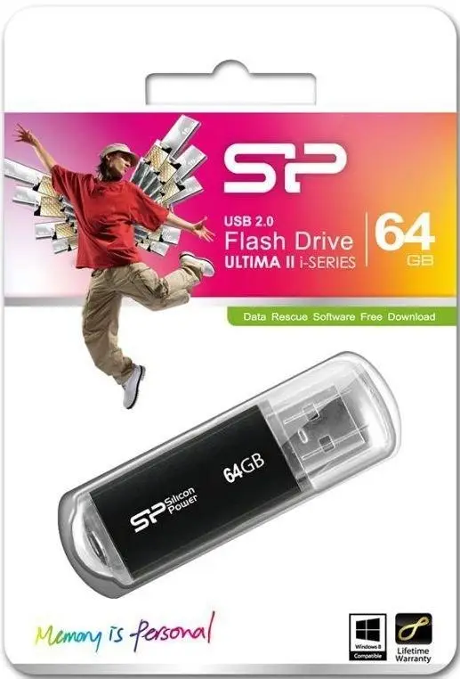 USB накопитель 64 GB Silicon Power Ultima II - I Series Black
