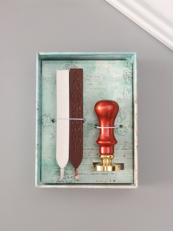 Сургучный набор "Бобёр" печать, ручка, сургуч 12,5х10х3,6 см