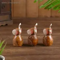 Набор сувенирный "Слоники"(3 шт)14х4,5х12 см