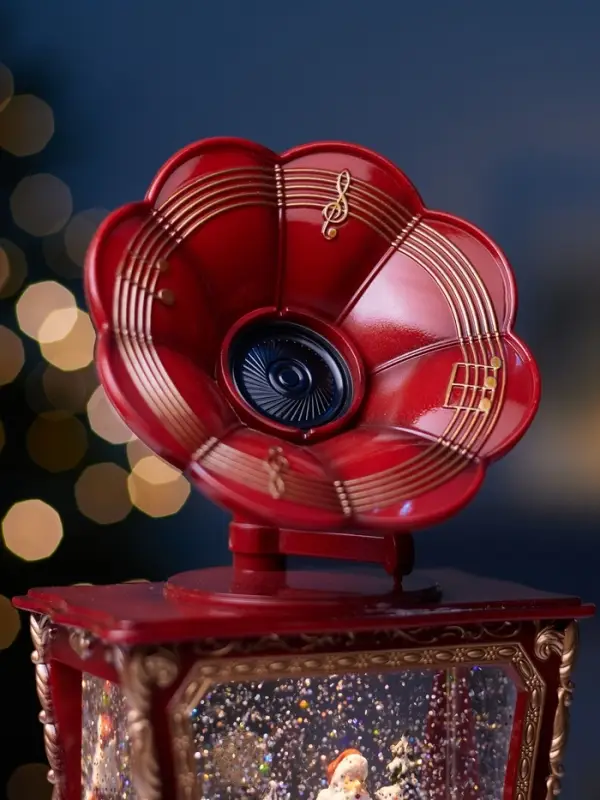 Фигура светодиодная "Граммофон" 36х16х9 см, 3хААА (не в компл.), музыка, USB, Т/БЕЛЫЙ