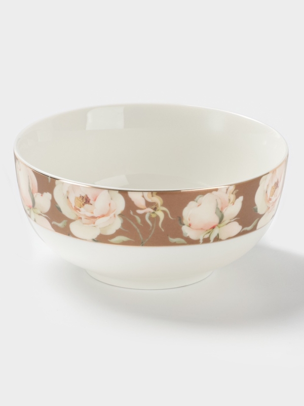 Салатник 14х7 см WY  "Pink O'hara", бежевый