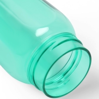 Бутылка для воды спортивная прозрачная, 450 мл, 20 х 8 см, бирюзовая
