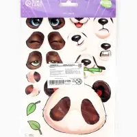 Аппликация наклейками "Весёлые мордашки"