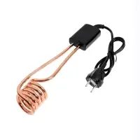 Электрокипятильник LEK 06, 1500 Вт, спираль пружина, индикатор, 28х6 см, 220В, черный