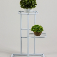 Подставка для цветов Greengo, 3 полки, 43 &times; 22 &times; 57 см, напольная, металл, белая