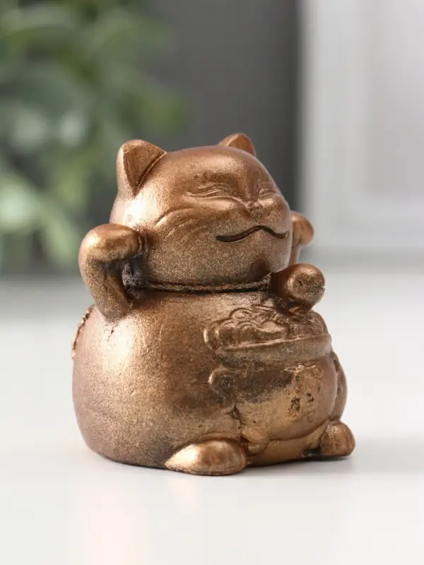 Фигура &laquo;Кот манэки-нэки&raquo;, 5.5&times;5&times;5 см, бронза