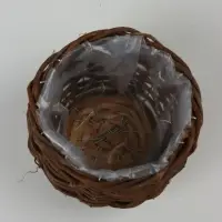 Корзина плетеная (ротанг): D14 H10 BD11, 1 шт., коричневый