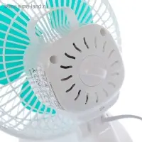 Вентилятор ENERGY EN-0603, настольный, 15 Вт, d=15 см, 2 скорости, бело-бирюзовый