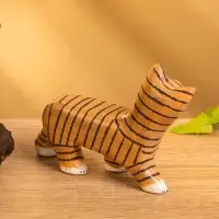 Сувенир &laquo;Полосатая кошка&raquo;, 11&times;3&times;9 см, дерево, МИКС