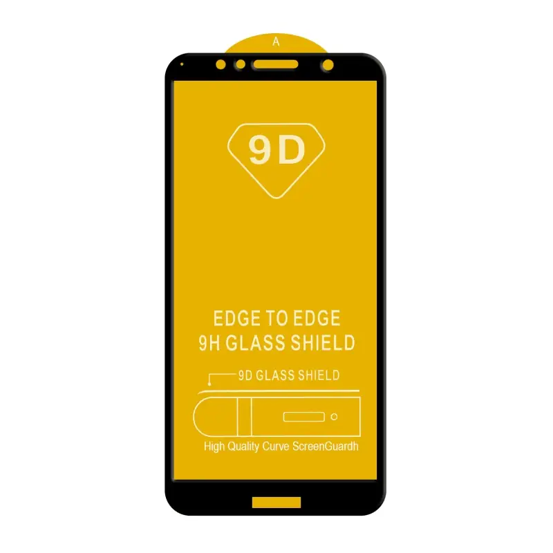 Защитное стекло Huawei Y6 (2018)/Honor 7A Pro/7C с рамкой 9H Full Glue без упаковки (25 шт./уп.)