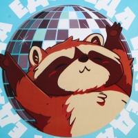 Ланч - бокс с ложкой, &laquo;Енот&raquo;, 17,8 х 17,8 х 7 см