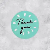 Наклейки для бизнеса и подарков Thank you, 4&times;4 см, 50 шт.