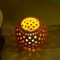 Аромалампа  "Шар" керамика, цв. коралловый, 8,5х8,5х8 см