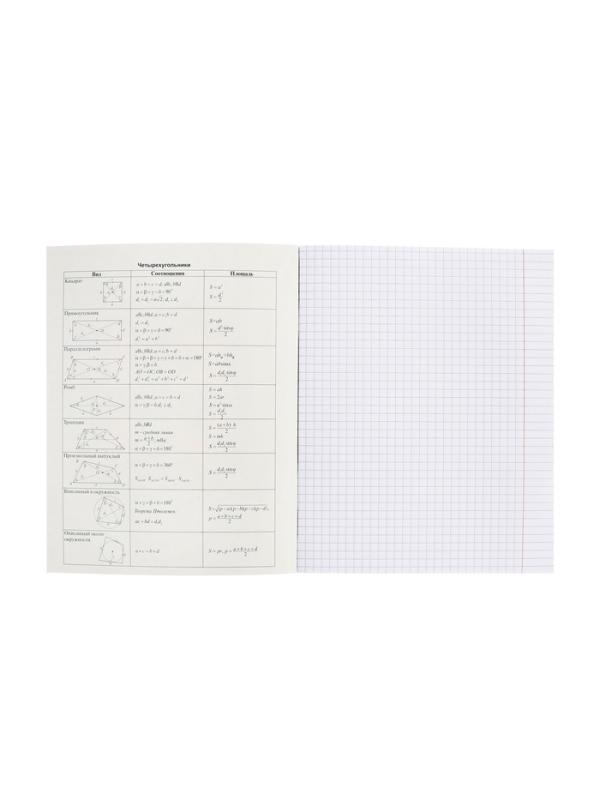 Тетрадь 48 листов в клетку &laquo;Салют предметов&raquo; ГЕОМЕТРИЯ, обложка мелованный картон, матовая ламинация, 3D-лак, тиснение фольгой, с интерактивны�...