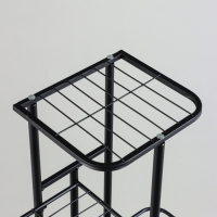 Подставка для цветов Greengo, 8 полок, 43 &times; 22 &times; 141 см, напольная, металл, чёрная