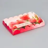 Коробка для печенья, &laquo;Тюльпаны&raquo;, 22&times;15&times;3 см