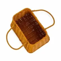 Корзина пластик 25 х 18 х 15 см, ручка14 см металл карскас коричневый