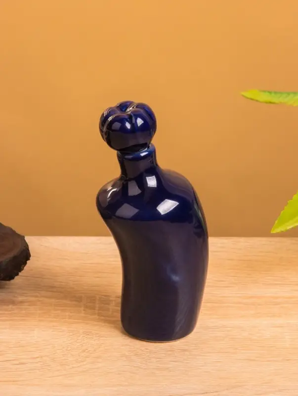 Сосуд для масла "Антика" керамика, цв. синий, 5х5х12 см