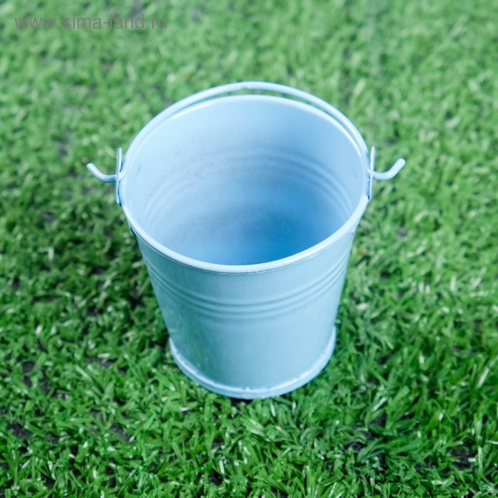 Кашпо &laquo;Ведерко Томми&raquo;, 6&times;6 см, голубое