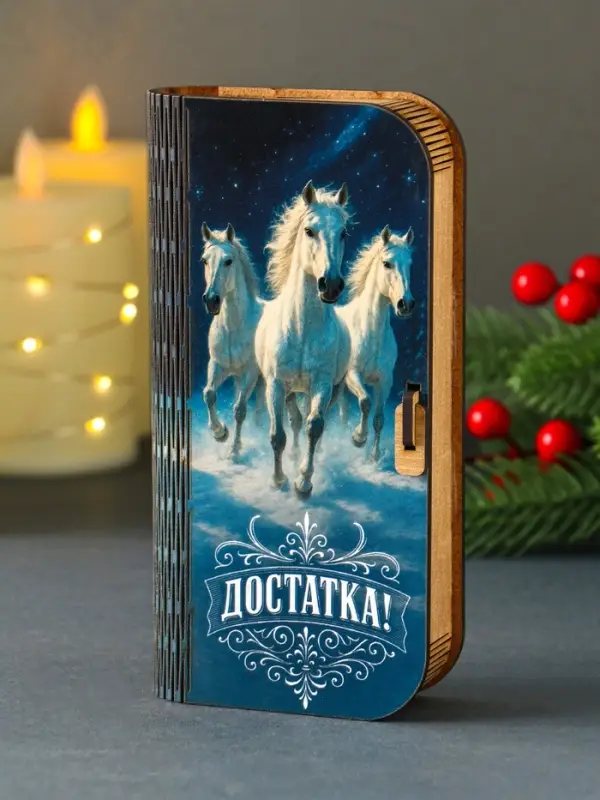 Новогодняя шкатулка "Достатка" 17х8,5 см