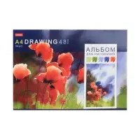 Альбом д/рис А4 48л на скобе Hatber "Акварельная палитра"