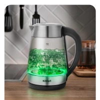 Чайник электрический стеклянный с подсветкой КТ-6107