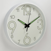 Часы настенные интерьерные &laquo;Классика&raquo;, плавный ход, светящиеся, d-25 см