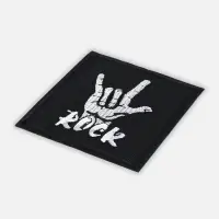 Термоаппликация Rock, 7.8&times;8.8 см, фасовка 10 шт., чёрная