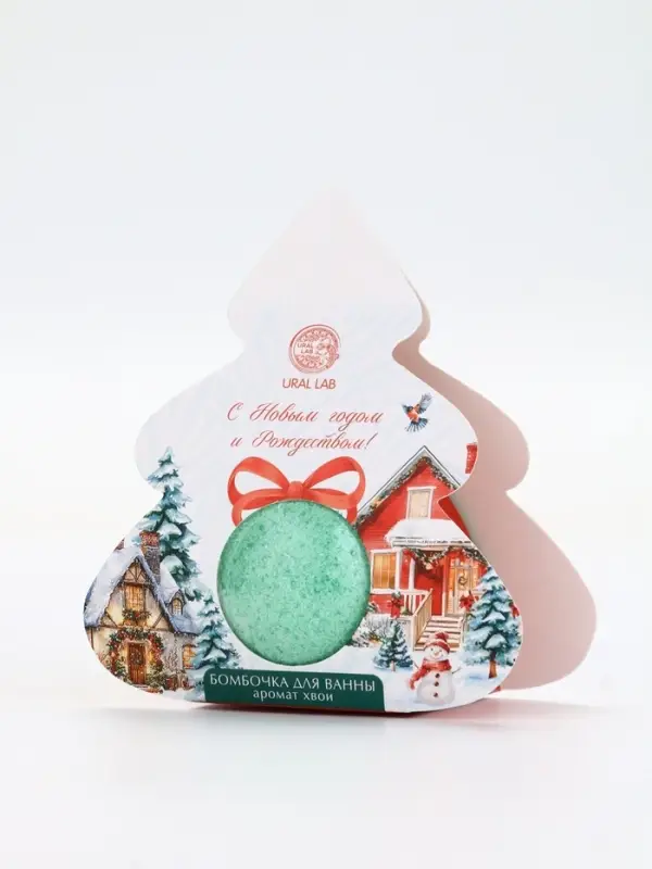Бомбочка для ванны, аромат хвоя, 120 г, Рябина