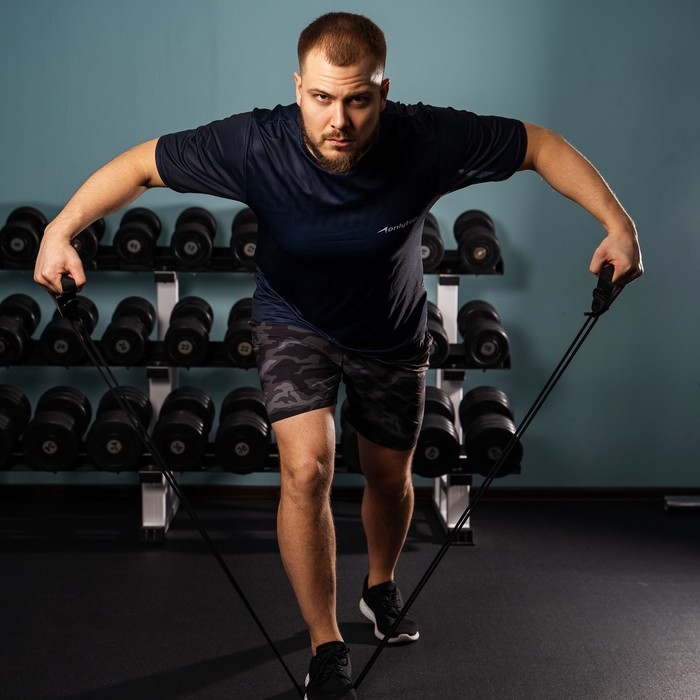 Эспандер ONLYTOP &laquo;Динамик-2&raquo; для лыжника, пловца, двойная резина с мягкими ручками