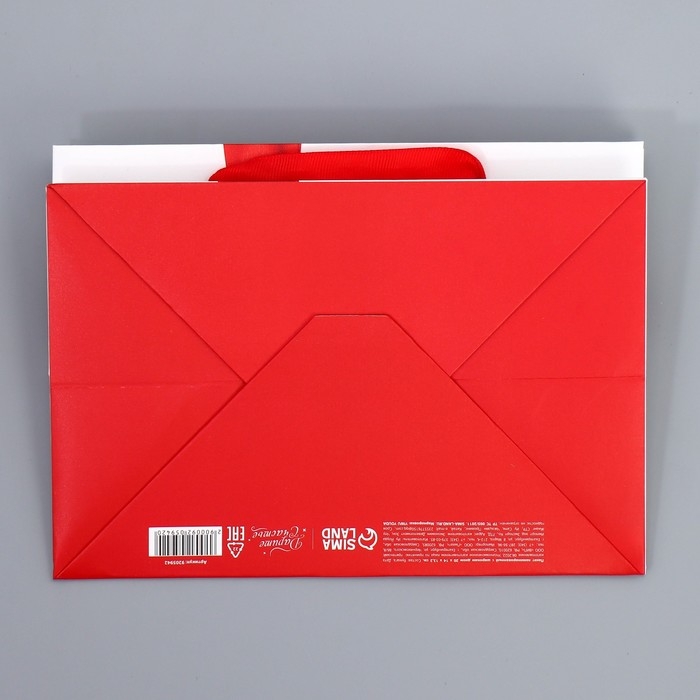 Пакет подарочный с широким дном, упаковка, &laquo;Подарок&raquo;, 20 х 14 х 13.2 см