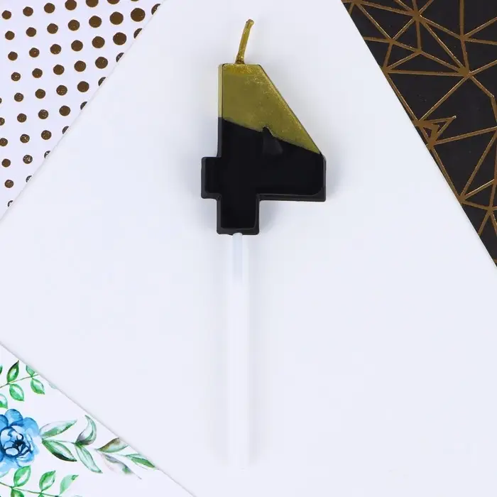 Свеча для торта, цифра &laquo;4&raquo;, 11,5 х 2,3 см