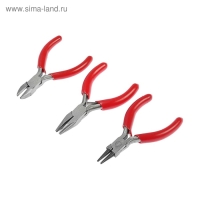 Набор инструментов ЛОМ, круглогубцы, длинногубцы и бокорезы, обрезиненные рукоятки, 80 мм