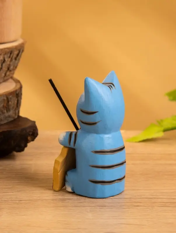 Сувенир &laquo;Кот с контрабасом&raquo;, 4&times;5&times;8 см, дерево, МИКС