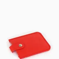 Картхолдер 7,9*0,5*10,3 см, 5 карт, на кнопке, красный