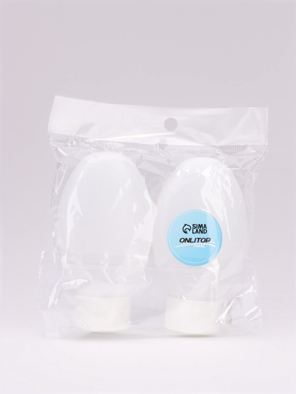 Набор для хранения, 100 мл, 2 предмета, цвет белый